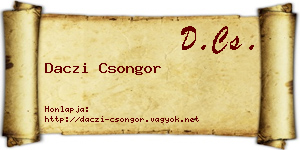 Daczi Csongor névjegykártya